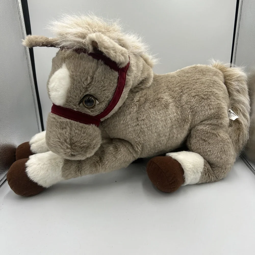 Huggapuffs Horse Shaun Vintage 90's Plush Western Farm Equestrian Stuffed Animal